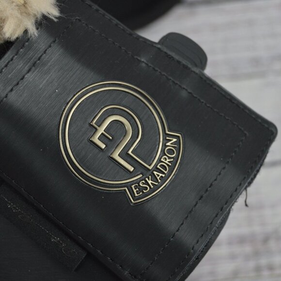 Eskadron Softslate Faux Fur Bell Boots in Black Horse Size XL NEW - Picture 6 of 10